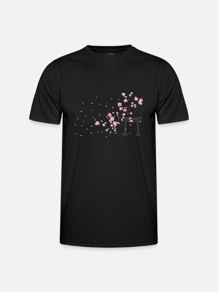 sakura yori tshirt japan cherry blossoms - Men's Functional T-Shirt - black