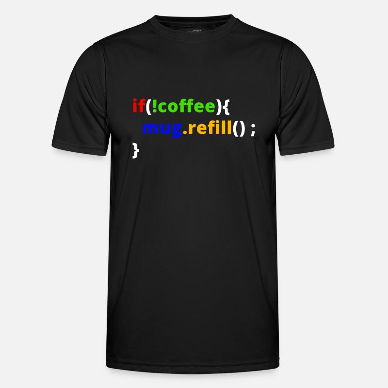 Programmer Admin IT Code Kaffee EDV Informatik Men's Functional T-Shirt