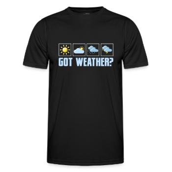 Got Weather? Meteorology Meteorologist - Men's Functional T-Shirt - black - Front - AI Model Male 178 dark (178cm)