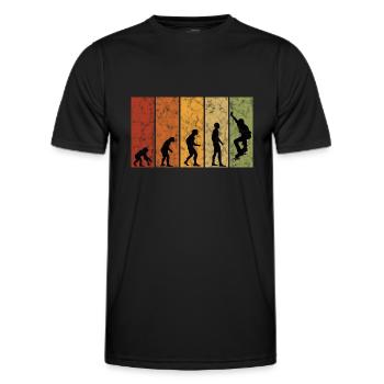 Evolution Skateboarder Skateboard Skater Skate - Männer Funktions-T-Shirt - Schwarz - Vorne - AI Model Male 178 dark (178cm)