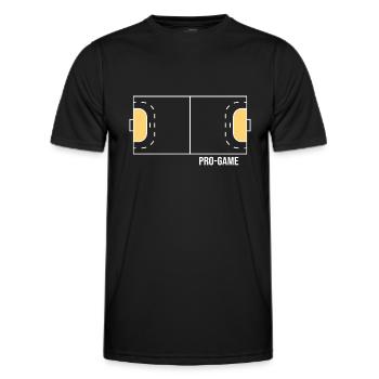 Handball Handballfeld Sprungwurf Handballhalle - Männer Funktions-T-Shirt - Schwarz - Vorne - AI Model Male 178 dark (178cm)