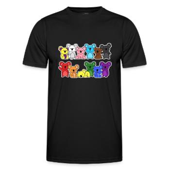 Pride Progress Flag Koala for Equality - Men's Functional T-Shirt - black - Front - AI Model Male 178 dark (178cm)
