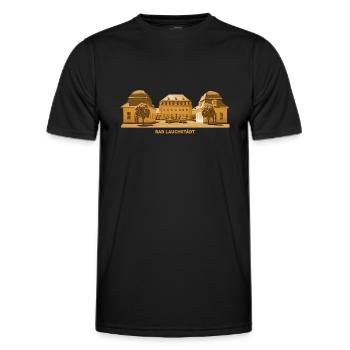 Bad Lauchstädt, Goethestadt, Saale, Saxony-Anhalt - Men's Functional T-Shirt - black - Front - AI Model Male 178 dark (178cm)
