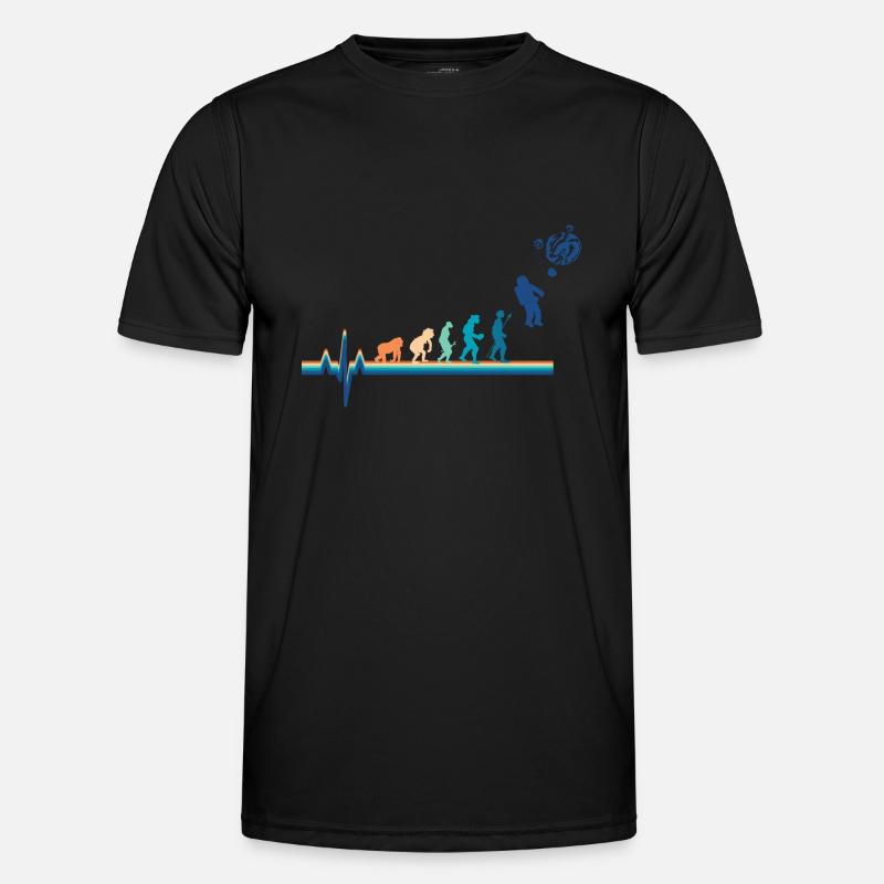 Evolution Astronaut Heartbeat - Men's Functional T-Shirt - black
