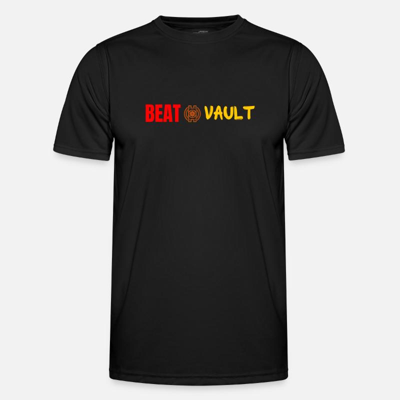 The Beat Vault - Horizontal - Men's Functional T-Shirt - black