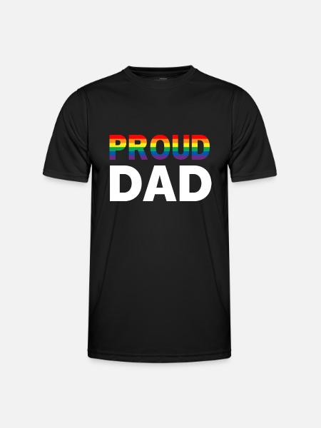 Proud Dad Pride - Männer Funktions-T-Shirt - Schwarz