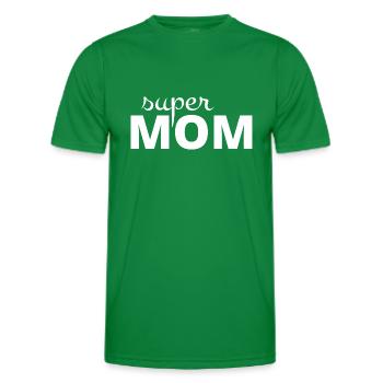 Super mom - Men's Functional T-Shirt - kelly green - Front - AI Model Male 178 dark (178cm)