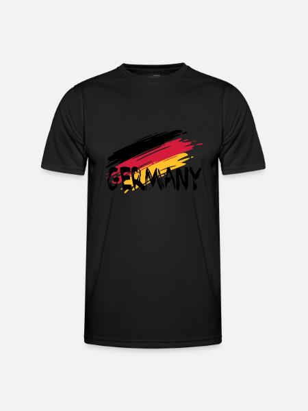 GERMANY - Männer Funktions-T-Shirt - Schwarz