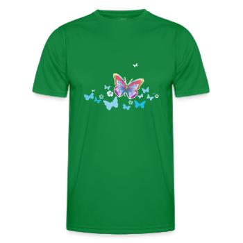 Butterflies Butterflies Insects Spring Summer - Men's Functional T-Shirt - kelly green - Front - AI Model Male 178 dark (178cm)