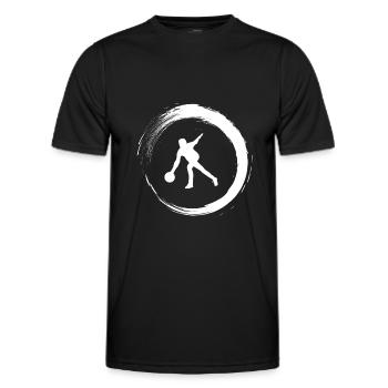 Bowling - Männer Funktions-T-Shirt - Schwarz - Vorne - AI Model Male 178 dark (178cm)