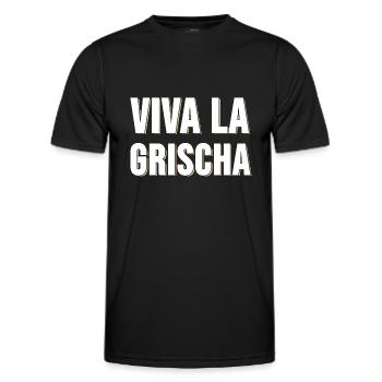 Viva la Grischa - es lebe Graubünden Geschenk - Männer Funktions-T-Shirt - Schwarz - Vorne - AI Model Male 178 dark (178cm)
