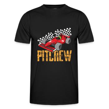 Pit Crew - Course automobile - T-shirt sport Homme - noir - Devant - AI Model Male 178 dark (178cm)