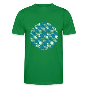 Drapeau bavarois d’occasion Look Drapeau bavarois Vintage - T-shirt sport Homme - vert - Devant - AI Model Male 178 dark (178cm)