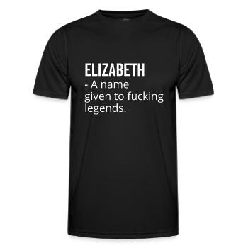 Elizabeth ein Name für verdammte Legenden - Männer Funktions-T-Shirt - Schwarz - Vorne - AI Model Male 178 dark (178cm)