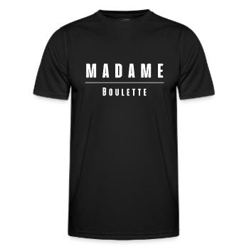 madame boulette - T-shirt sport Homme - noir - Devant - AI Model Male 178 dark (178cm)