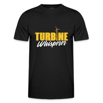 Wind Turbine – Global Warming Wind Generator - Männer Funktions-T-Shirt - Schwarz - Vorne - AI Model Male 178 dark (178cm)