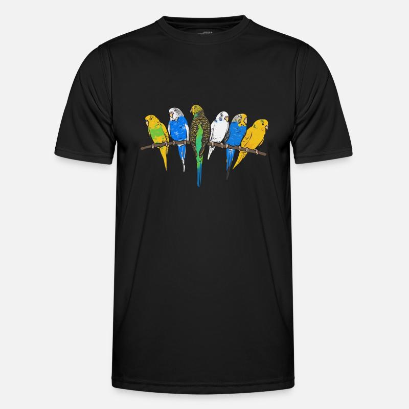 Budgerigar Parakeet Bird Pet Gift Men's Functional T-Shirt