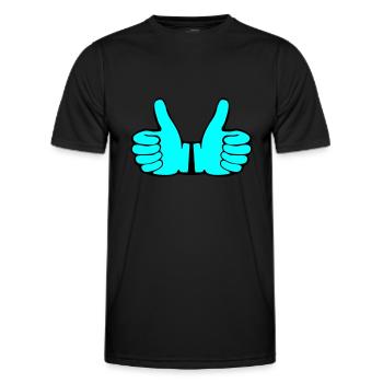 Like Hands - Men's Functional T-Shirt - black - Front - AI Model Male 178 dark (178cm)