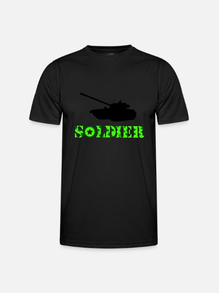 panzer soldat - Männer Funktions-T-Shirt - Schwarz
