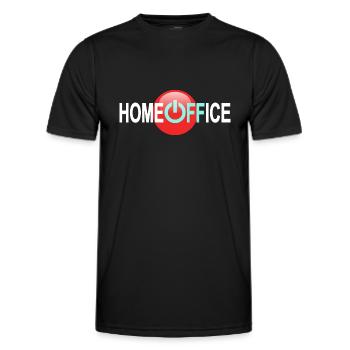 Home OFFice - Auszeit - Männer Funktions-T-Shirt - Schwarz - Vorne - AI Model Male 178 dark (178cm)