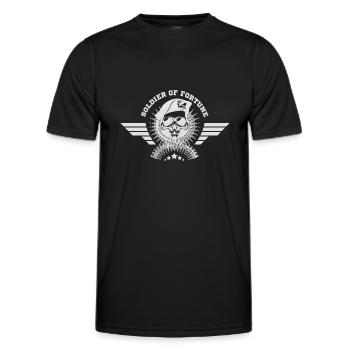 Army War Military Uniform Force Soldier Camouflage - Men's Functional T-Shirt - black - Front - AI Model Male 178 dark (178cm)
