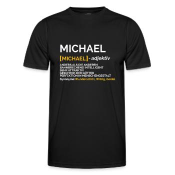 Michael - Männer Funktions-T-Shirt - Schwarz - Vorne - AI Model Male 178 dark (178cm)