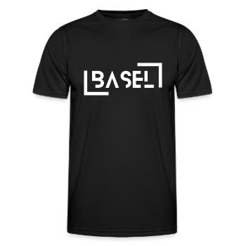 Bâle - T-shirt sport Homme - noir - Devant - AI Model Male 178 dark (178cm)