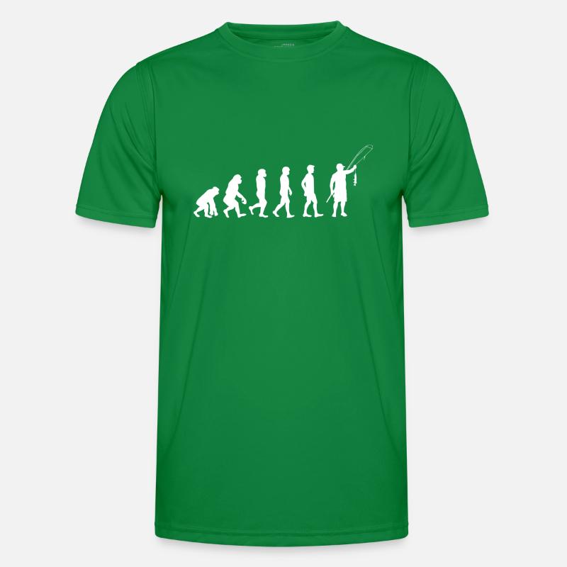 Evolution Angler weiß Männer Funktions-T-Shirt