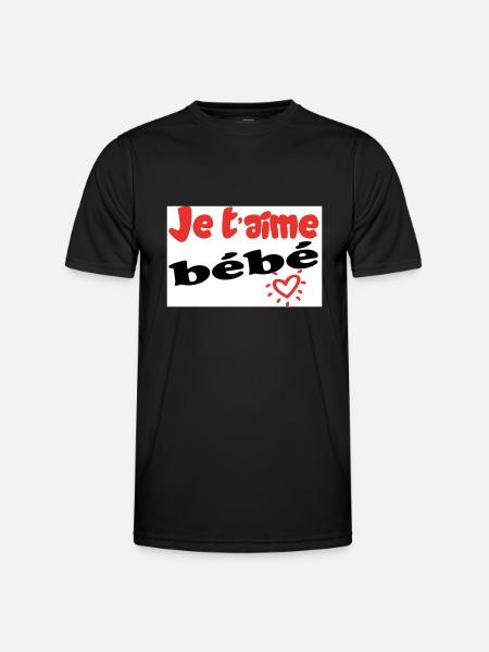 Je taime bébé - T-shirt sport Homme - noir
