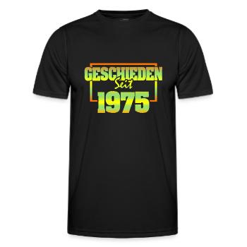 1975 - Men's Functional T-Shirt - black - Front - AI Model Male 178 dark (178cm)