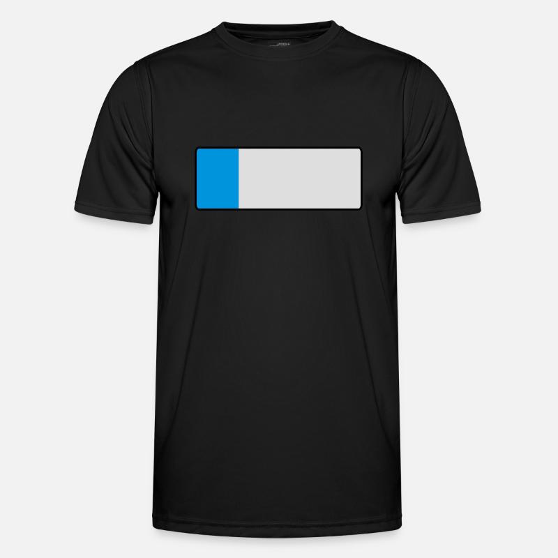 _blank_kurz - Männer Funktions-T-Shirt - Schwarz