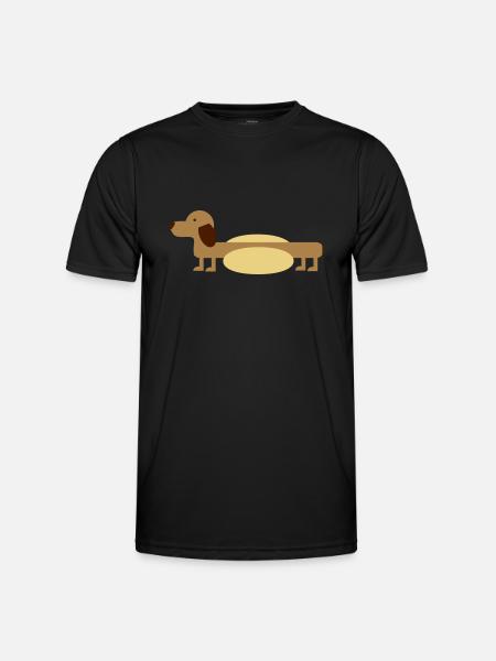 Hot-Dog - Männer Funktions-T-Shirt - Schwarz