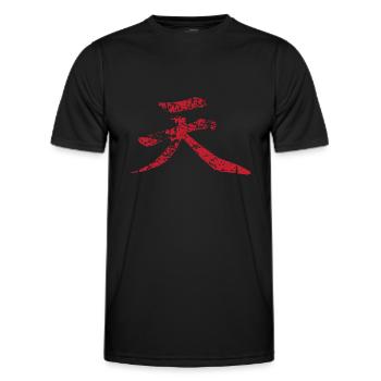 darkHadou - Men's Functional T-Shirt - black - Front - AI Model Male 178 dark (178cm)