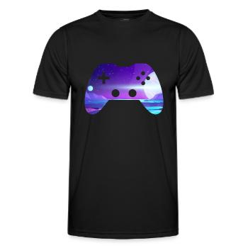 controller - Men's Functional T-Shirt - black - Front - AI Model Male 178 dark (178cm)