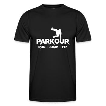 Parkour Freerunner Motiv Trendsport Extremes Sport - Männer Funktions-T-Shirt - Schwarz - Vorne - AI Model Male 178 dark (178cm)