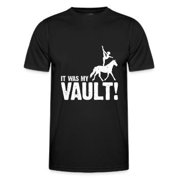 Conception de voûte et conception de chevaux de voûte - T-shirt sport Homme - noir - Devant - AI Model Male 178 dark (178cm)
