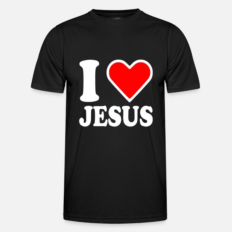 I love jesus - Men's Functional T-Shirt - black