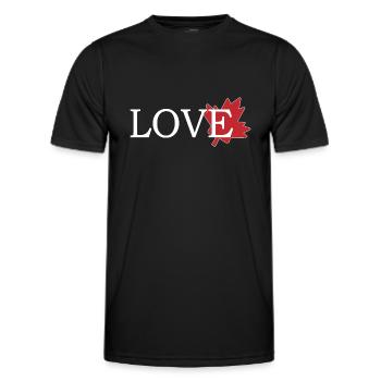 Amour Feuille d'érable du canada - T-shirt sport Homme - noir - Devant - AI Model Male 178 dark (178cm)