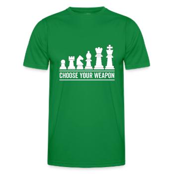 Wähle dein Waffenschach - Männer Funktions-T-Shirt - Kelly Green - Vorne - AI Model Male 178 dark (178cm)