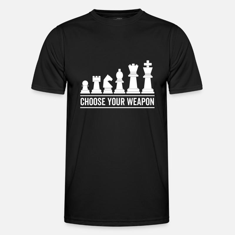 Wähle dein Waffenschach - Männer Funktions-T-Shirt - Schwarz