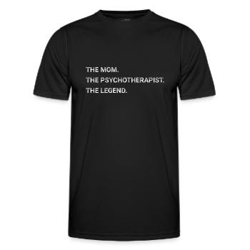 The Mom The Psychotherapist The Legend - Men's Functional T-Shirt - black - Front - AI Model Male 178 dark (178cm)