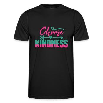 WÄHLEN SIE FREUNDLICHKEIT - Männer Funktions-T-Shirt - Schwarz - Vorne - AI Model Male 178 dark (178cm)