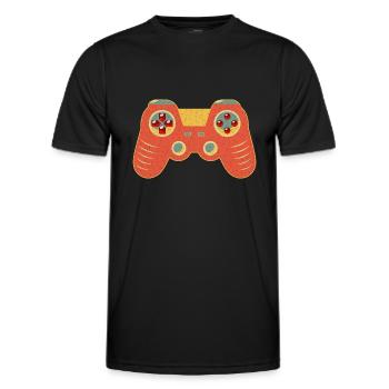 Controller Vintage Retro - Männer Funktions-T-Shirt - Schwarz - Vorne - AI Model Male 178 dark (178cm)