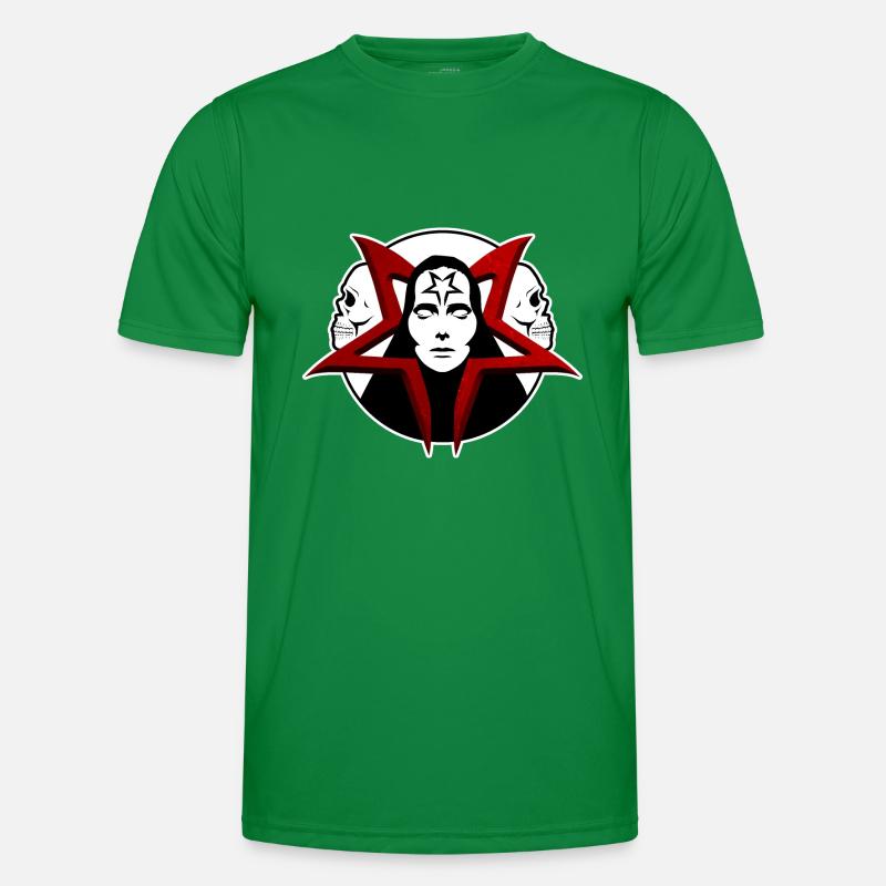 Gothic Pentagramm Männer Funktions-T-Shirt