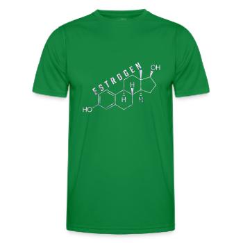 estrogen molecule - Men's Functional T-Shirt - kelly green - Front - AI Model Male 178 dark (178cm)
