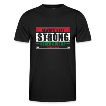 Always Stay Strong - Männer Funktions-T-Shirt - Schwarz - Vorne - AI Model Male 178 dark (178cm)