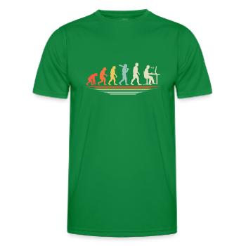 Coffee Coding Evolution Coder Developer Nerd Coffe - Men's Functional T-Shirt - kelly green - Front - AI Model Male 178 dark (178cm)