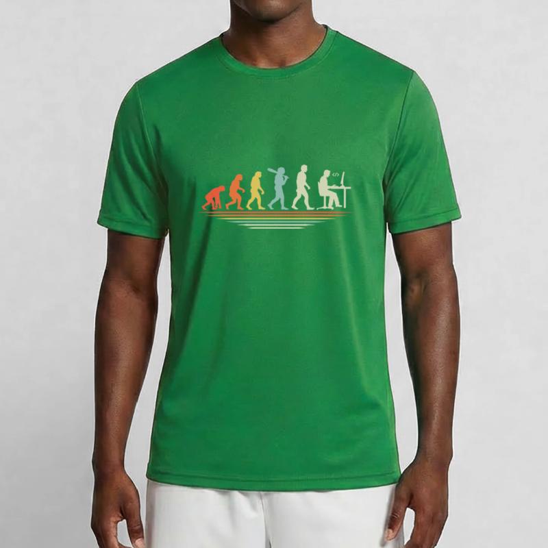 Coffee Coding Evolution Coder Developer Nerd Coffe Men's Functional T-Shirt