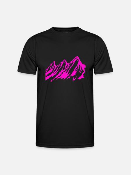Berge - Berg - Männer Funktions-T-Shirt - Schwarz