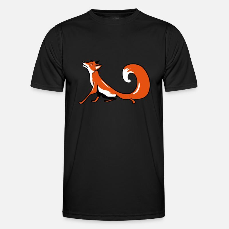 Fuchs witzig eitel - Männer Funktions-T-Shirt - Schwarz